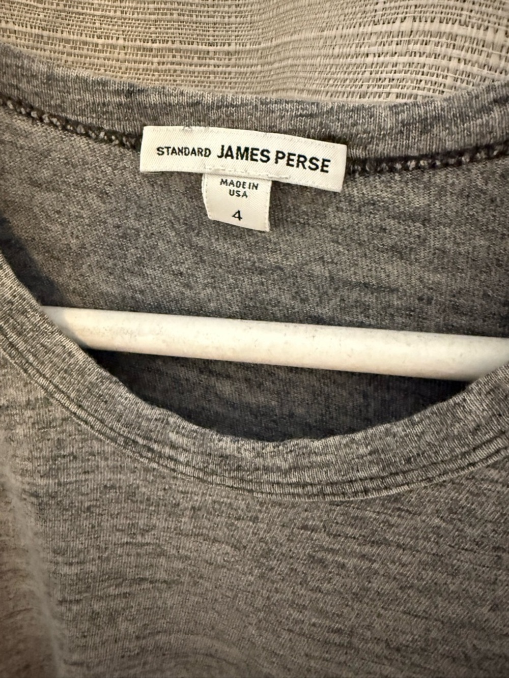 James Perse Heather Gray Crewneck Tee - Picture 2 of 4